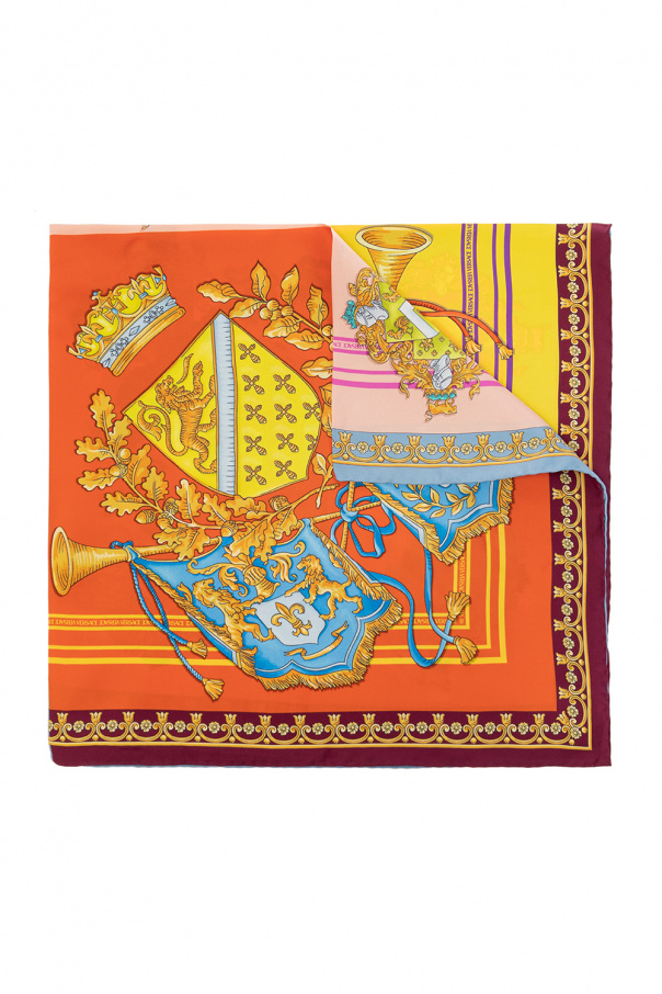 小物 VERSACE scarf silk100% VERSACE 100% SILK TWILL SCARF FOULARD 35